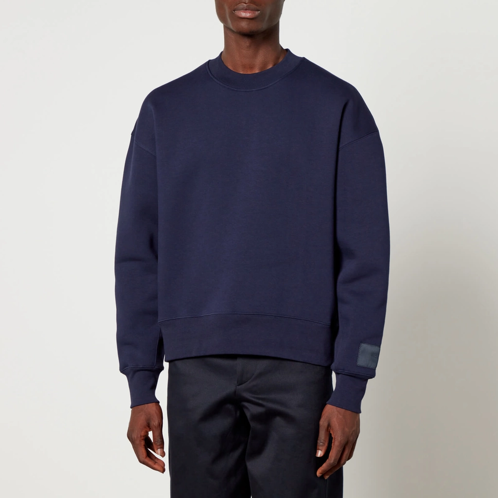 AMI Paris Logo-Appliqu d Organic Cotton-Blend Sweatshirt - S